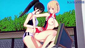 Chisato Nishikigi and Takina Inoue in Wild Futanari Sex - Lycoris Recoil Hentai!