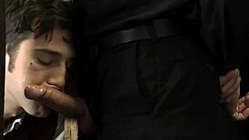 Gay priest casually fucks teen twink's ass in uniform