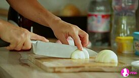 Brandy And Jo's Lesbian Recipe In Kitchen!