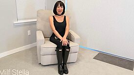 Huge Tits Redhead Milf Oiled for Sensual Massage Session