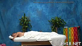 Hawt 18 Year Old Playgirl Engages in Missionary Fucking with Naked Tits and Pussy During Nuru Massage