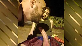 European gay amateurs sucking cocks outdoors during Seville pride