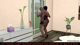 sims 4 straight girl gets seduced into first scissoring with lesbian 😏