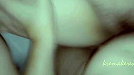 horny hottie babe craving for sex, close-up blowjob and creampie fucking