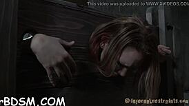 Chick Chained in Shackles Endures Hardcore BDSM Torment with Blowjob