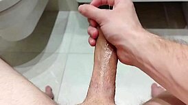 Intense Solo Orgasm in Bathroom