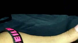 Masturbating My Pussy While Watching Hot Shemale Creampie Porn