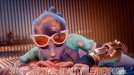 widow deepthroats cock on the beach.