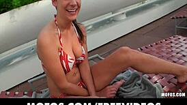 Shy brunette TALKED INTO MAKING SEXTAPE with her man