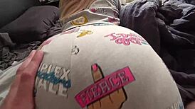 Step sister plays Brawl Stars, then gets bent over for wild doggystyle creampie action. She loves every second of it.