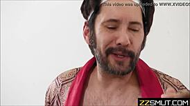 Crazy neighbor works out naked, exposing her body to the neighbors in a wild display.