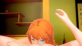 Nami gets wild with you in 3D One Piece animation