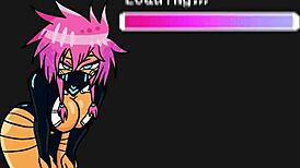 Neon Sperm Feast: Multicolored Solo Play with Masturbation and Choking