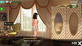 Hey, check out this maid getting a facial in the fashion business game