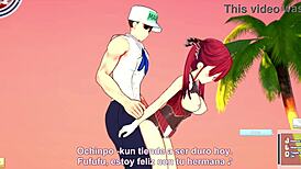 Houshou marine fucks on sex beach