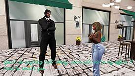 Second life black security guard fucks asian muslim woman