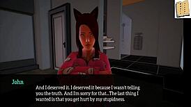 My New Family 26: Blonde And Redhead Cartoon Sisters With Small Tits