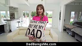 leila cove notices stepdaddy stressed and helps him relax