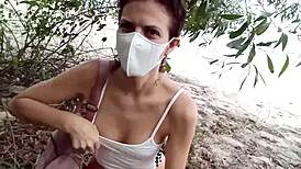 I enjoy solo masturbation in a public beach spot