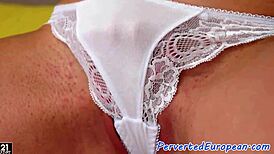 Kinky European Model Pisses and Teases with Toys in Solo Play