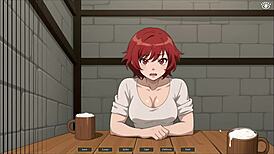 뜨거운 포지 헨타이 게임 Ep 2에서 톰보이 사랑과 위험한 공개 블로우잡