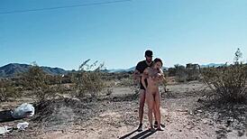 Rough Blowjob in Car on Desert Road