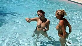 Pool Go-Pro Fun With Dani Daniels Diving Into Hot Lesbian Pussy Action, Oh Yeah!