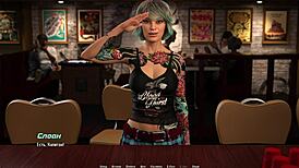 in the hellcat lounge, a teen with big nipples and pierced tits encounters a monster cock friend for intense sex