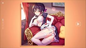 Hentai Girl Undresses Naked Showing Tits Ass Pussy