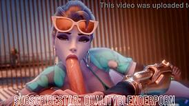 widow deepthroats cock on the beach.