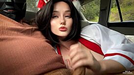 מציצה מתגרה ומתוקה מבלה הנטאי גירל עם חן חמוד