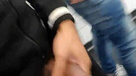 Wow, gym bathroom action with sheer views!