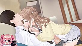 Hot college girl intensely rides and gives handjob for cumshot