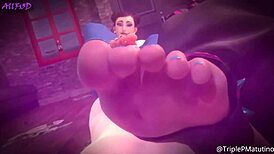 Wow! 3D Animated Footjob Feet Compilation in Hentai SFM Blender