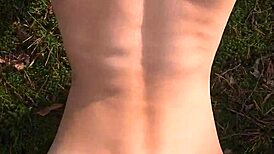 Perfect Body Girl Gets Anal Creampie Outdoors