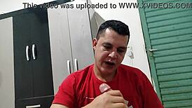 Intriguing gay blowjob session unfolds