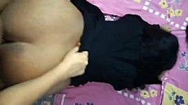 step indian brother bends over sister for rough doggy style