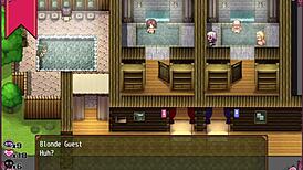 Bruxinha Confusa Strips in Male Bathroom, Revealing Big Tits in Hentai Game Scene