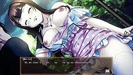 bound wife gets creampied in outdoor hentai bondage