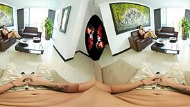Vrlatina - beautiful latin babe undresses then fucks vr in reality sex