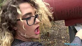 Public Agent Fucks Spanish Shaved Pussy Outdoors In Wild Scene