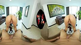 Vrlatina - beautiful latin babe undresses then fucks vr in reality sex