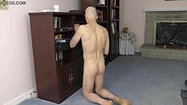 Horny Gay Nudist Cleans House