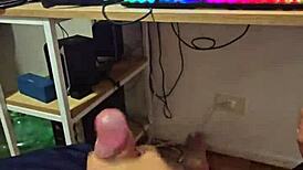 i visited my content editor and his big penis got hard, so i fucked him hard