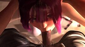 Rina and hole 3D anime with subtitles 😊