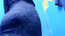 russian milf changes clothes in hidden dressing room