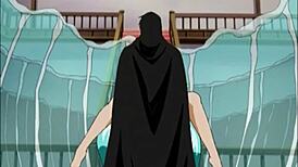 In this anime scene, a big titty babe gets her pussy licked.