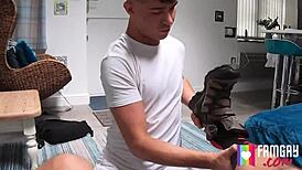 kendrick thomas got a wild foot massage from james keresford after hours