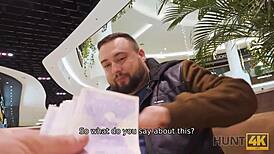 redhead belle fucked hard by stranger in public toilet cuckold style