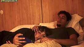 Watching Netflix with my stepsister, but I couldn't resist shoving my cock in her mouth, almost getting caught